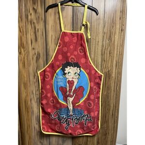 Betty Boop Boop-oop-a-doop! Red Apron Embroidered 2006 King Features RARE